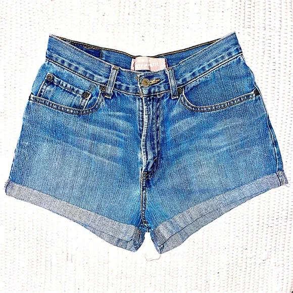 Vintage Levi’s 569 rolled cuff Jean shorts sz 28 - Picture 4 of 13